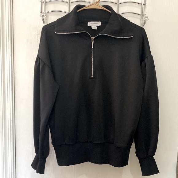 Anthropologie Calligraphie women’s black pullover - Picture 1 of 5